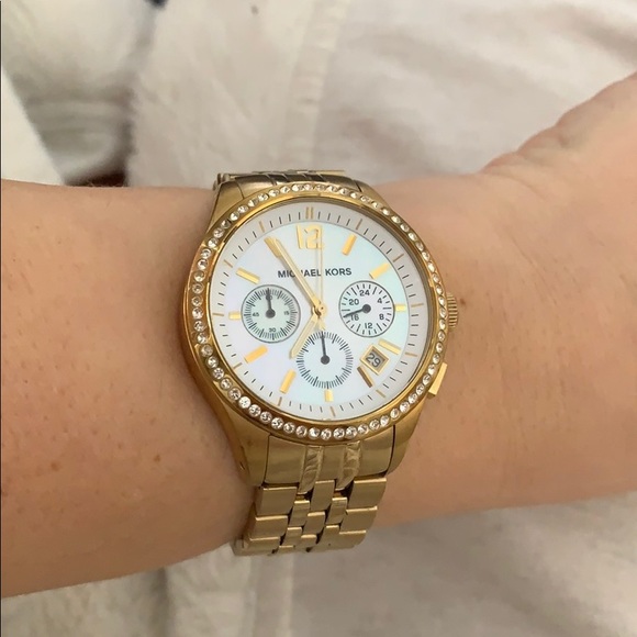 Michael Kors women's gold tone Chronograph Watch - Picture 5 of 5